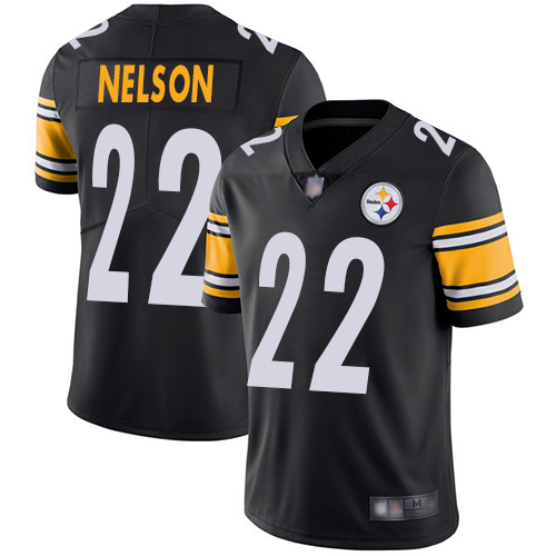 Men Pittsburgh Steelers Football #22 Limited Black Steven Nelson Home Vapor Untouchable Nike NFL Jersey